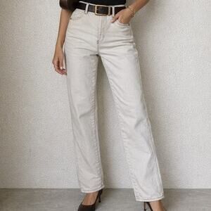 NWT Reformation Cowboy High Rise Straight Jeans Almond Size 30 New